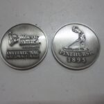 3D silver Ball Markers with Logos on it